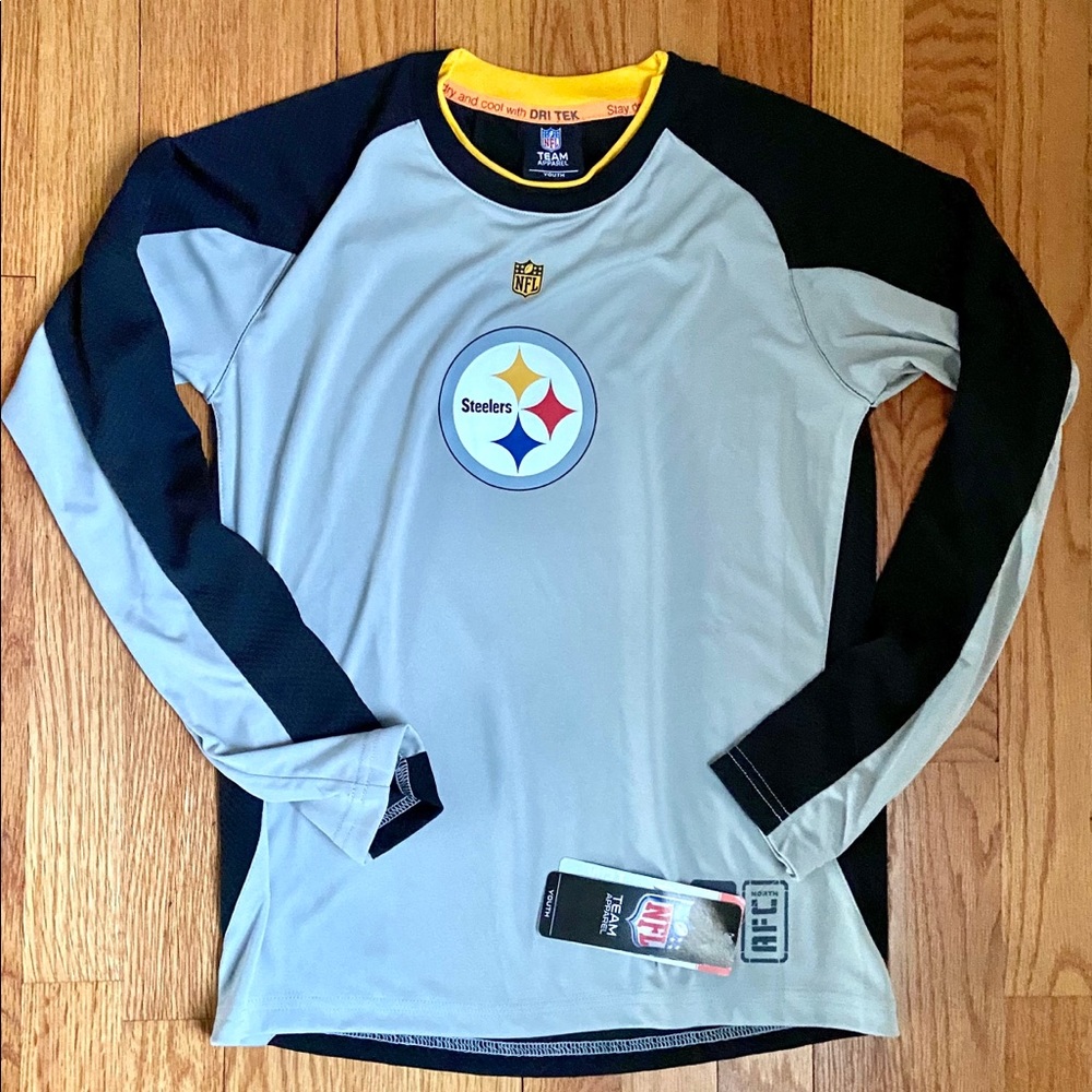 NFL STEELERS long sleeve DRI-TEK tee NWT